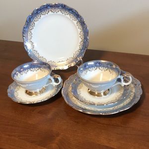 Vintage Cup/Saucer/Plate Trio - 2 sets